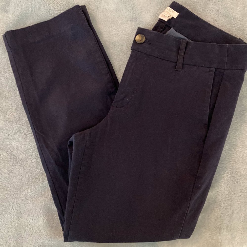 J.CREW, NWOT, Slim Straight Chino, Size 6P, Navy Blue, Cotton